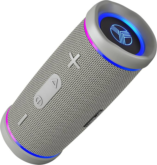 TREBLAB HD77 – Waterproof Bluetooth Speaker, 30W Loud 360° Sound, Deep Bass, IPX7, TWS Pairing, RGB Lights, 20H Battery, Portable Wireless Speaker for Outdoor, Beach, Camping, Party, Travel
