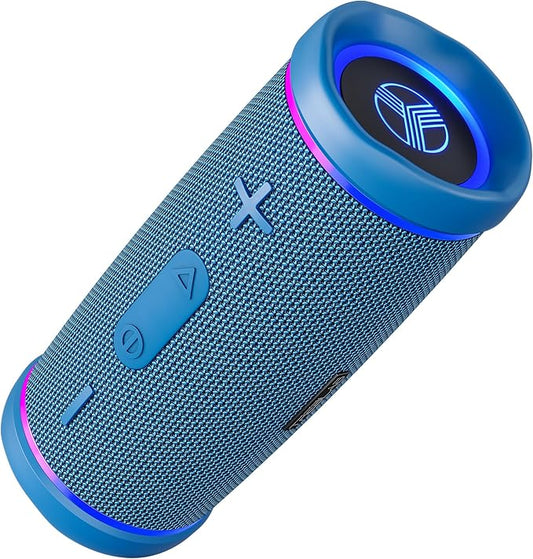 TREBLAB HD77 – Waterproof Bluetooth Speaker, 30W Loud 360° Sound, Deep Bass, IPX7, TWS Pairing, RGB Lights, 20H Battery, Portable Wireless Speaker for Outdoor, Beach, Camping, Party, Travel