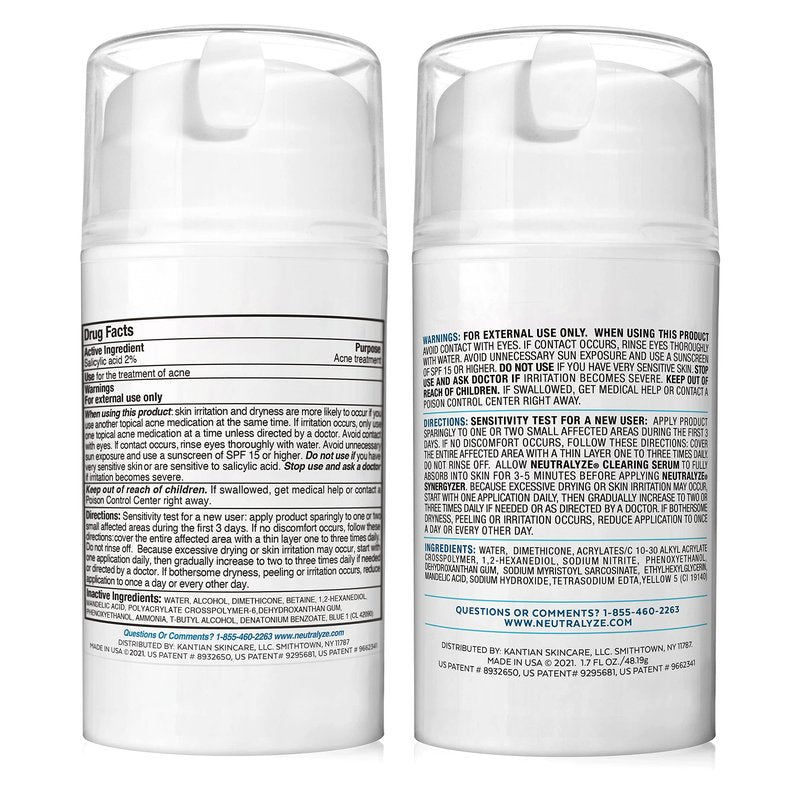 Neutralyze Moderate To Severe Acne Treatment Kit 2.0 (Clearing Serum & Synergyzer)