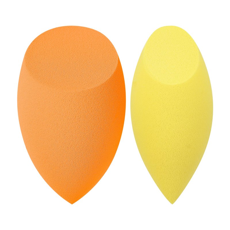Real Techniques Miracle Complexion Sponge + Concealer Sponge Duo, Makeup Blending Sponges For Foundation & Concealer, Offers Light To Medium Coverage, Natural, Dewy Makeup, Latex-Free Foam 2 Count