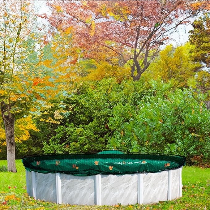 In The Swim 28' Round Leaf Net Cover for Above Ground Swimming Pools - Removes Leaves, Sticks, and Small Debris from Your Winter Cover