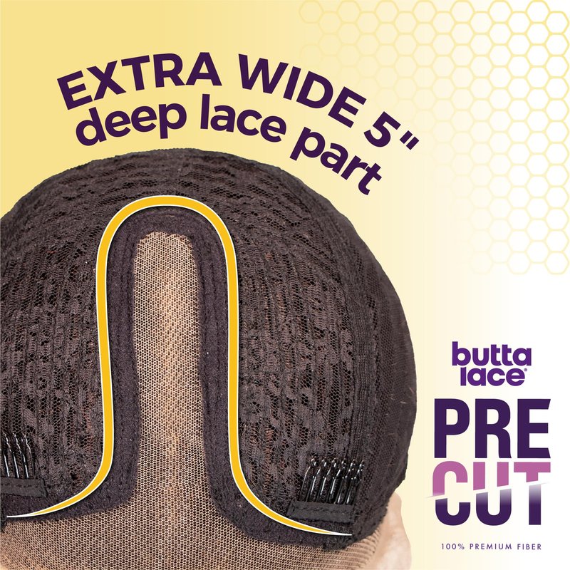 Sensationnel Butta Lace Precut Wigs - Unit 6 Glueless Extra Wide 5 Inch Deep Parting Synthetic Pre Tweezed Smaller Knot Hairline (TH2/27613)