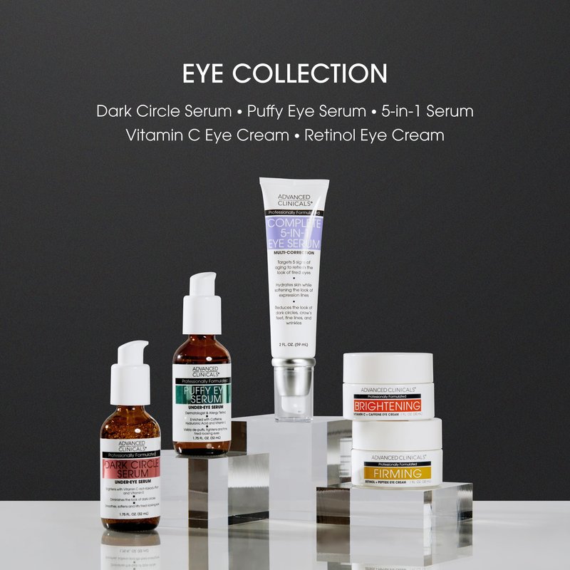 Advanced Clinicals Advanced Retinol Eye Balm + Peptides Face Moisturizer Cream | Visible Anti Aging Under Eyes Cream Improves Appearance Of Wrinkles, Fine Lines, Puffiness, & Dark Circles, 1 Fl Oz