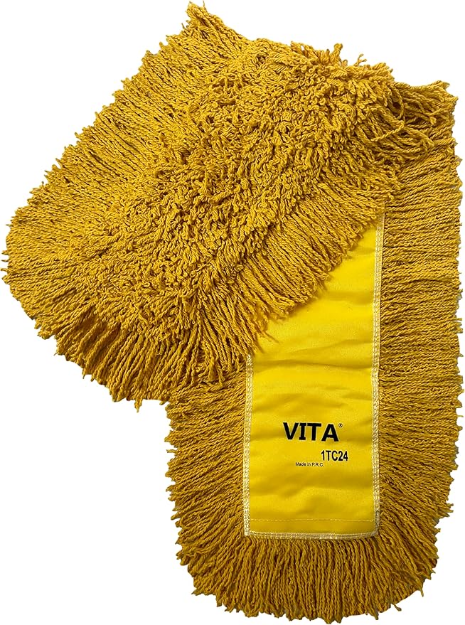Ultimate Dust Mop Kit: Industrial-Grade Performance, Heavy-Duty Frame, Telescopic Handle - Yellow 48 Inch
