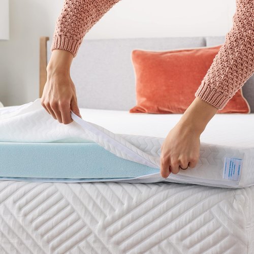 Linenspa Gel Infused Memory Foam Mattress Topper - 3 Inch Ventilated & Breathable - Washable Cover | Full XL