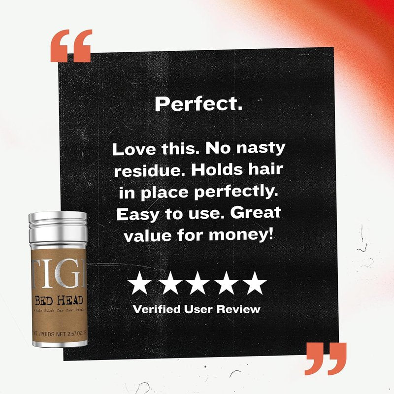 Bed Head Hair Wax Stick - Professional Styling Wax for High-Definition Texture & Humidity-Resistant Hold | 2.57 oz