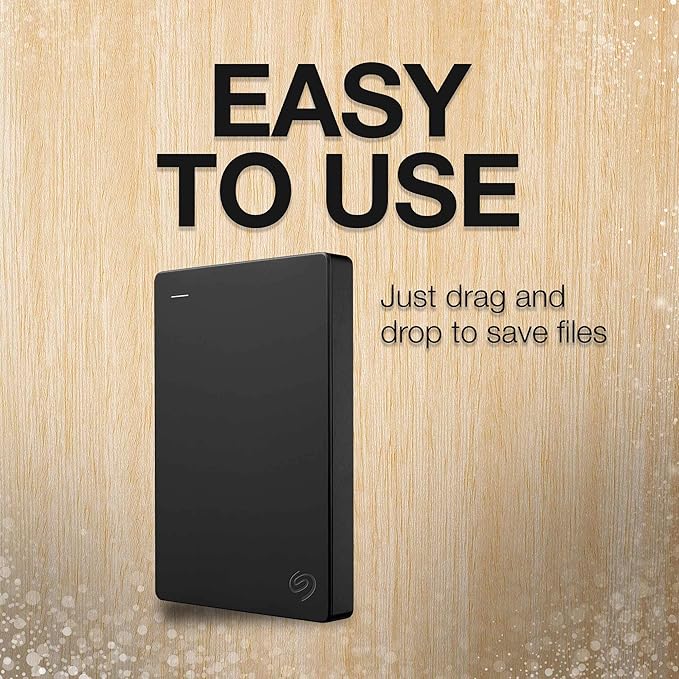 Seagate Portable 4TB External Hard Drive HDD – USB 3.0 for PC, Mac, Xbox, & PlayStation - 1-Year Rescue Service (SRD0NF1)
