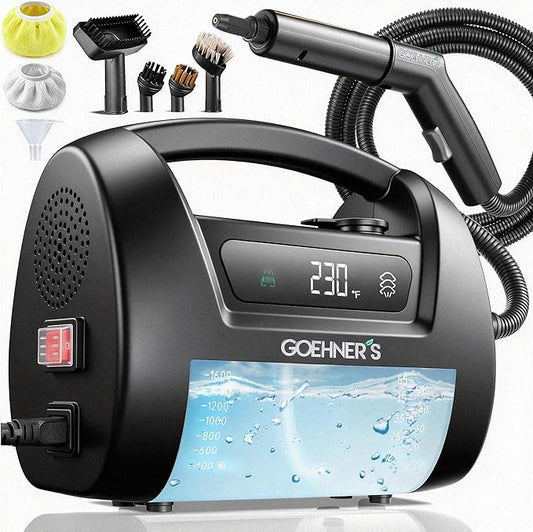 ðð©ð ð«ðððð Handheld Steam Cleaner for Home, 230Â°F/3.5Bar High Pressure Hand held Steam Cleaner for Car Detailing with 13ft Cord, 30s Heats Portable Steamer for Cleaning Grout Tile Bathroom Wall