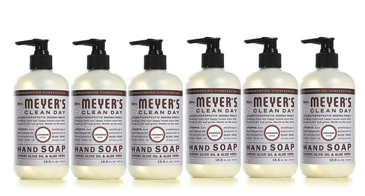 Mrs. MEYER'S CLEAN DAY Liquid Hand Soap, Lavender Scent, 12.5 Ounce Bottle Each (12.5 Ounce, Pack of 6)