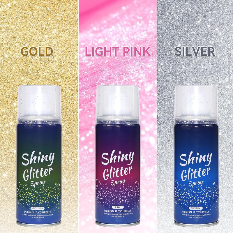 Pure Gold Glitter Spray - Holographic Body & Hair Glitter for Festivals | Quick-Dry, Long-Lasting, 4.05 fl oz