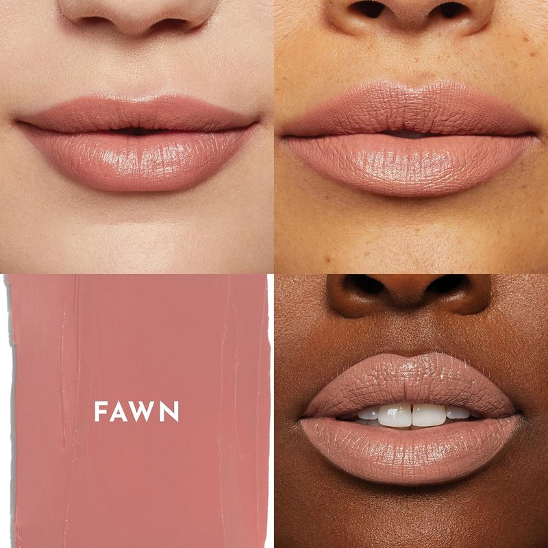 Forget the Filler Lip-Plumping Satin Cream Lipstick - Fawn | 0.1 Ounce, Smooths Lines & Enhances Lips