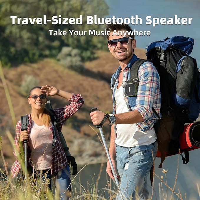 KAYINUO JIAYINNUOXIN Portable Bluetooth Speaker with IPX7 Waterproof 5W Small Wireless Speakers with TWS Pairing,TF Card/AUX,12 Hours Playtime for Outdoor,Camping,Bathroom,Travel,Beach Use,Gift Ideas