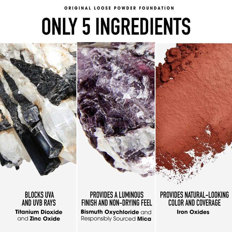 Original Loose Powder Foundation SPF 15, Warm Deep 27, Vegan, Cruelty-Free & Dermatologist-Tested
