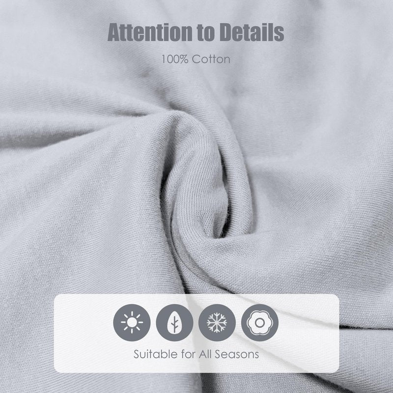 SWEET DOLPHIN Baby Sleep Sack 0-6 Months - 100% Cotton 2-Way Zipper TOG 0.5 Infant Wearable Blanket, Newborn Essentials Toddler 3 Pack Sleeping Sacks - Grey