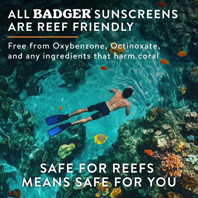 Badger Mineral Sunscreen Cream SPF 30, Zinc Oxide Sun Care, 98% Organic, Reef Safe, Water Resistant, Unscented Face and Body Sunscreen Travel Size, 2.9 fl oz, 2-Pack