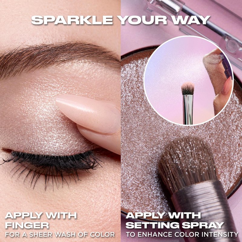 Urban Decay 24/7 Moondust Glitter Eyeshadow Single - Sparkly Eye Glitter Makeup, Long-lasting, Highly Reflective Shimmer Finish, Eye Shadow Topper, Cosmic (Sheer White Sparkle) - 0.06 oz