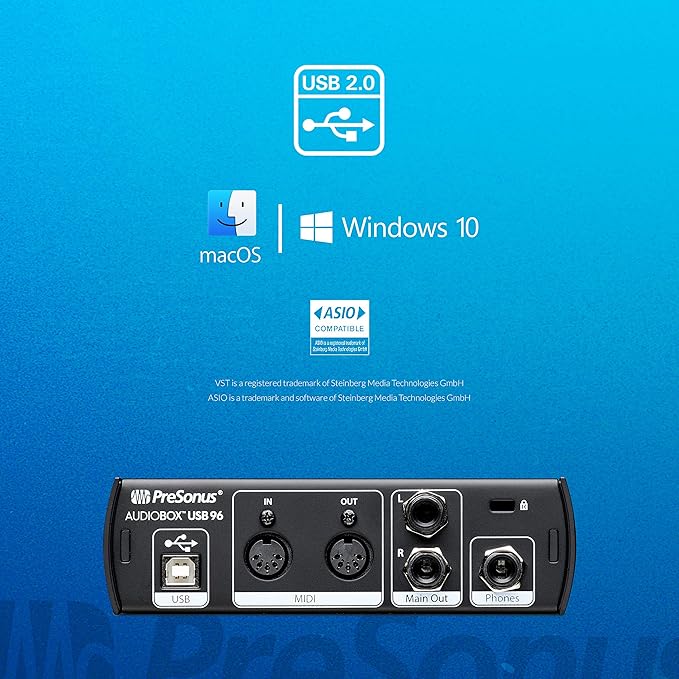 PreSonus AudioBox USB 96 25th Anniversary Studio Recording Package