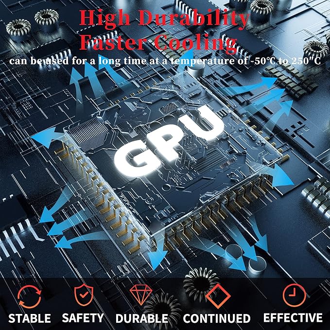 MoneyQiu HY-510-100g (25g*4) Thermal Conductivity: >1.93W/m-k CPU Thermal heatsink Paste Silicone Grease Compound Non-Conductive for pc CPU gpu PS4 100 Gram