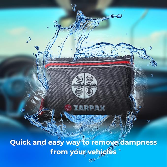 Reusable Car Dehumidifier Bag (4 Pack) Rechargeable Dehumidifier bags for Car, Trucks, and RVs - Prevent Damp & Moisture on Windscreens - Leakproof Moisture Absorber for Car and Home
