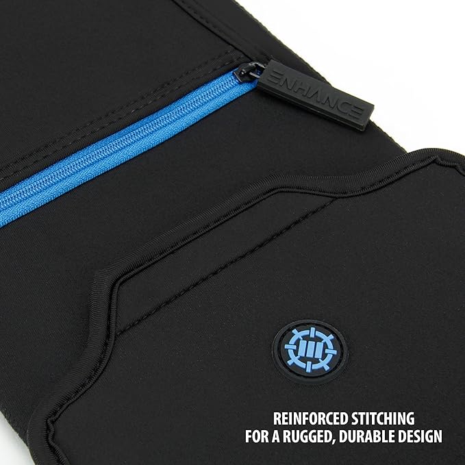 Enhance Keyboard Sleeve Travel Case for Full-Size Mechanical and Standard Gaming Keyboards up to 18 Inches with Rugged Neoprene Construction, Zipper Mouse Storage and Cable Storage Pouch