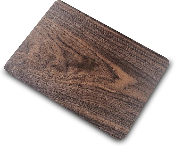 KECC Ultra Thin Case for MacBook Pro 13 inch 2026 2025-2016 Release M2 M1 Chip, Lightweight Plastic Hard Shell for MacBook Pro 13” + Keyboard Cover + Sleeve, Walnut Wood