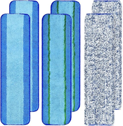 Bona | 6 Pack Microfiber Mop Pads - Washable & Reusable for Hardwood Floors | Deep Cleaning & Dusting