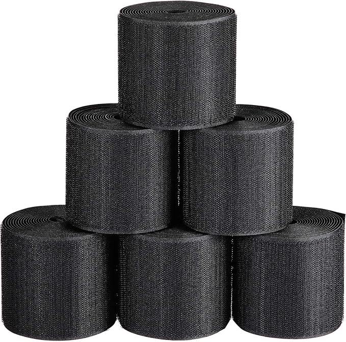 Cable Floor Strip Cord Cover Floor Cable Protector Carpet Management, Keep Cables Organized, Protect Cords and Prevent a Trip Hazard, 3 Inch x 10 Feet (60 Feet, Black)