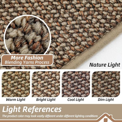 BEQHAUSE Dirt Trapper Door Mat - Non-Slip, Washable Entryway Rug | 17" x 30", Beige, Low Profile