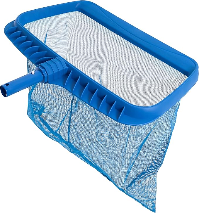 U.S. Pool Supply Professional Heavy Duty 20" Swimming Pool Leaf Rake with Deep 16" Net Bag - Fine Mesh Netting, Easy Scoop Edge - Fast Cleaning, Debris Pickup Removal, Fits Standard Swimming Pool Pole