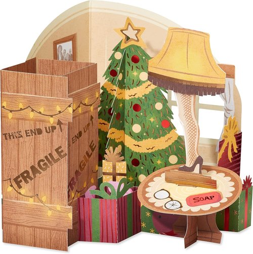 American Greetings Pop-Up Christmas Card - Magic Moments from A Christmas Story | Festive Design