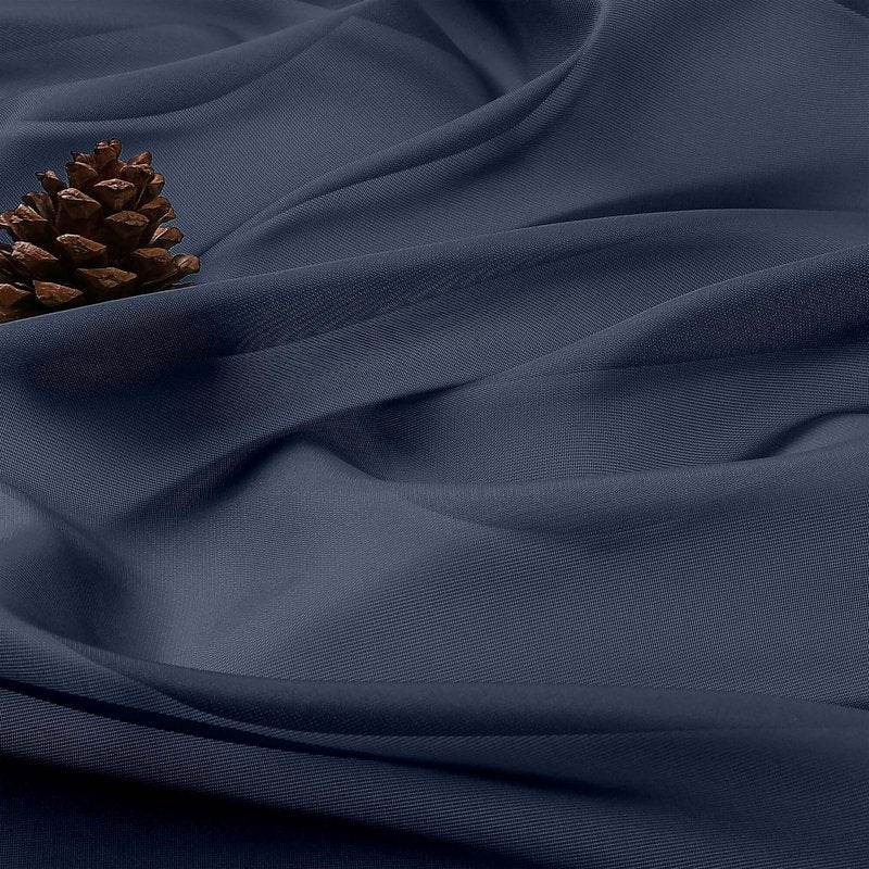 OWENIE Navy Blue Sheer Curtains 72 Inches Long 2 Panels Set, Transparent Voile Sheer Curtain for Living Room Bedroom Window Sliding Glass Door Treatment, 59 x 72 Inch, Navy Blue