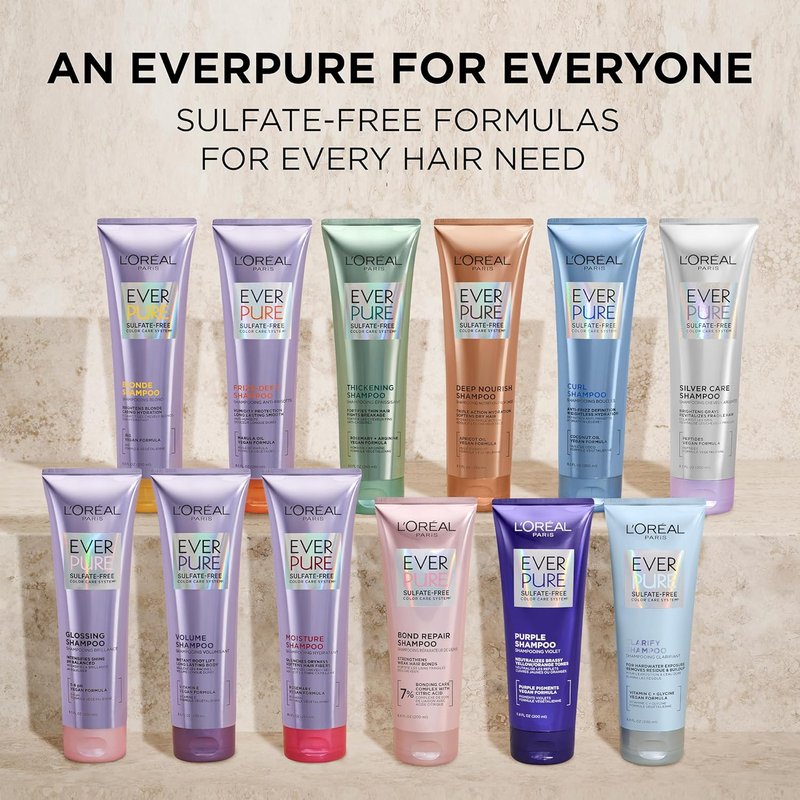 L'Oreal Paris Thickening Shampoo - Sulfate Free Formula for Thin, Fragile Hair | Infused with Rosemary, 8.5 Fl Oz