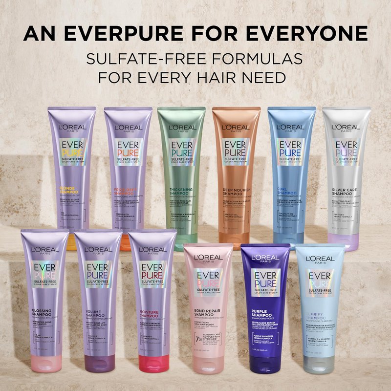 L'Oreal Paris Blonde Sulfate Free Conditioner for Color-Treated Hair, Neutralizes Brass + Balances, EverPure, 8.5 Fl Oz (Packaging May Vary)