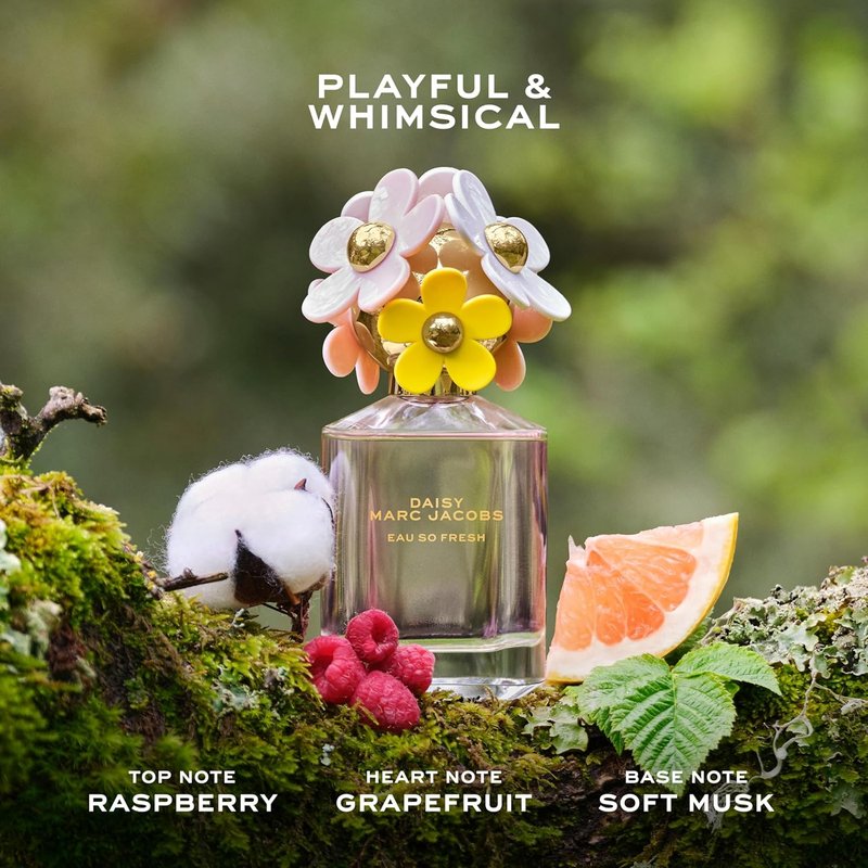 Marc Jacobs Daisy Eau So Fresh Perfume - Floral Fragrance with Raspberry, Wild Rose & Grapefruit | 3.4 oz