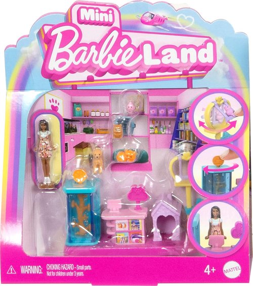 Barbie Mini BarbieLand Collectible Pet Boutique Playset - Includes Doll, Pet House & Accessories