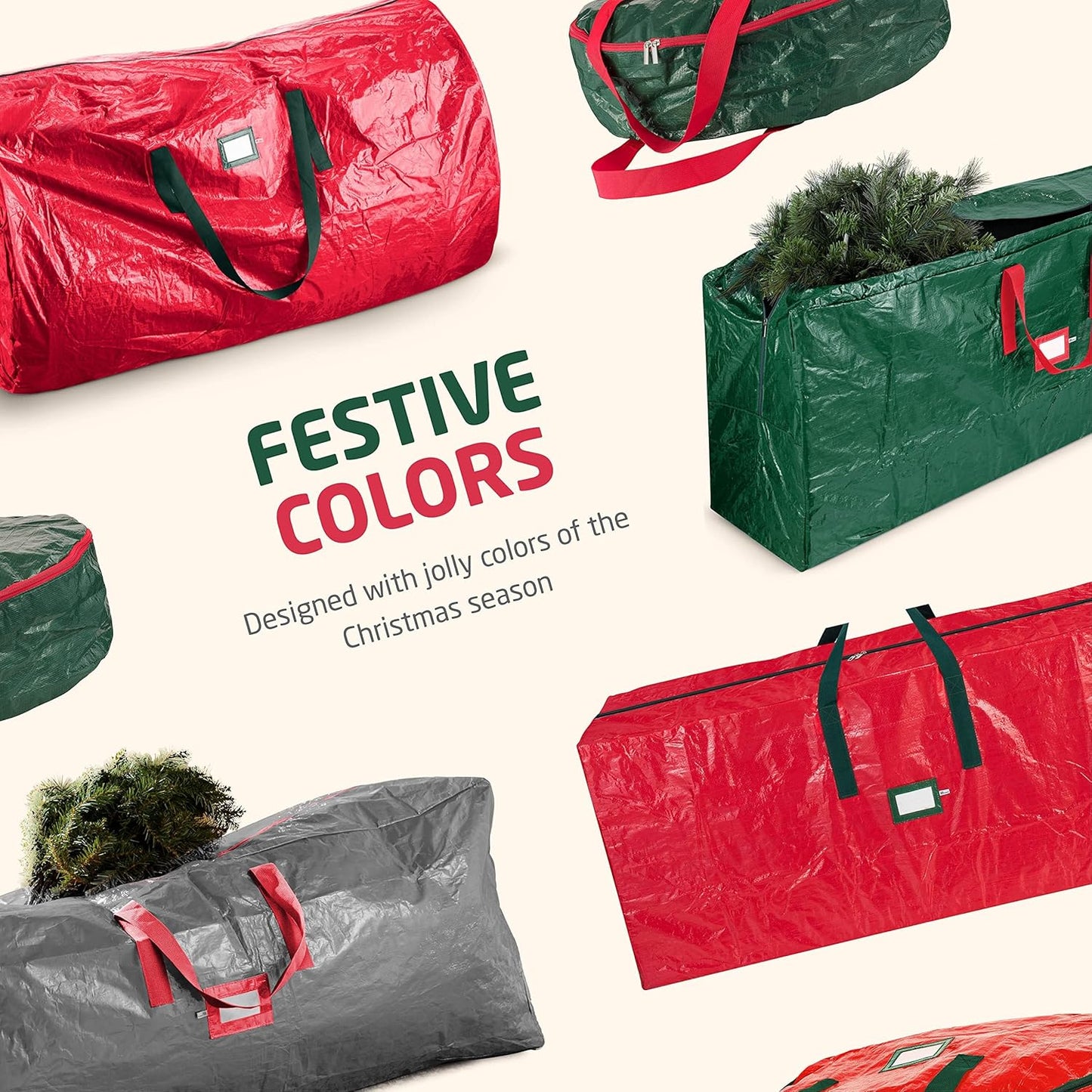 Zober Christmas Tree Storage Bag - Waterproof & Durable for 7.5 Ft Artificial Trees - Navy Blue