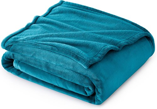 Bedsure GentleSoft Fleece Throw Blanket - Soft, Lightweight Plush Cozy Blanket in Teal, 50x60 Inches