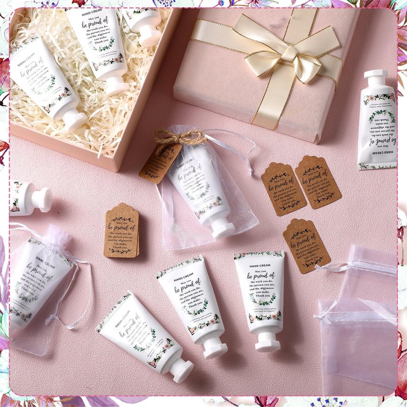 Dansib 48 Sets Employee Appreciation Gifts Thank You Team Gifts Hand Mini Lotion Bulk Inspirational Travel Size Hand Cream for Employee Staff Coworker Team Teacher Party Favors(Cute)