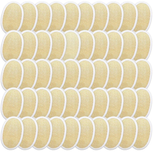 Exfoliating Loofah Pad - 50 Natural Luffa Scrubber Sponges for Men & Women | Bath & Shower Essential