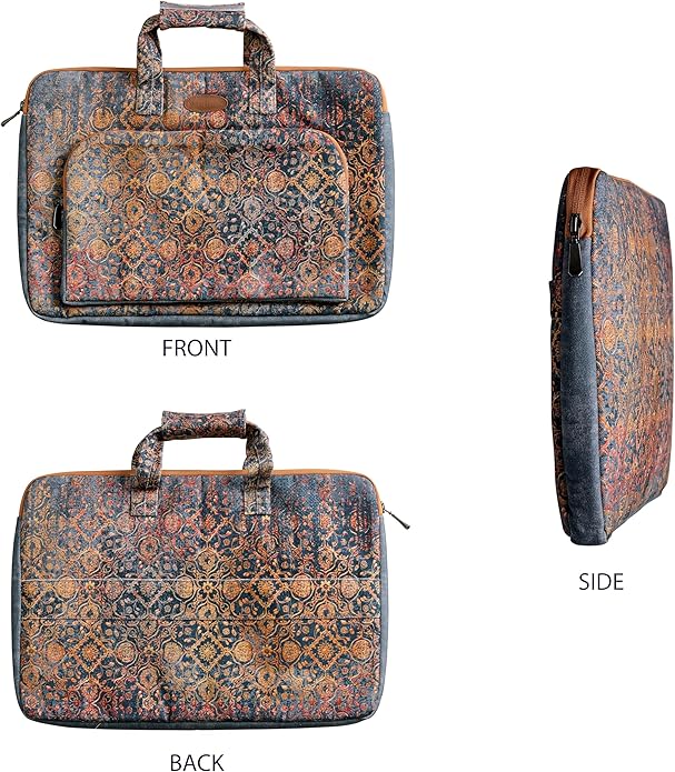 Maison d'Hermine Laptop Bag with Pocket Upto 15.5 inch Stain and Water Repellent Cotton Canvas Spring Summer (Imperfection)