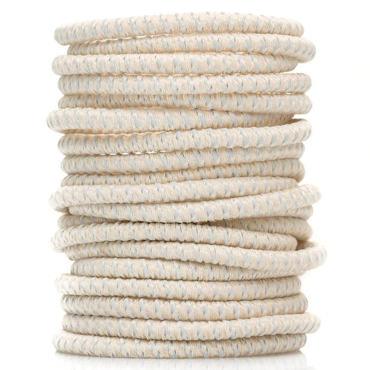 Blonde Hair Ties - 18 Pcs No Slip Elastic Hair Ties for Thick Hair | Pearl Blonde Slide Proof Holders
