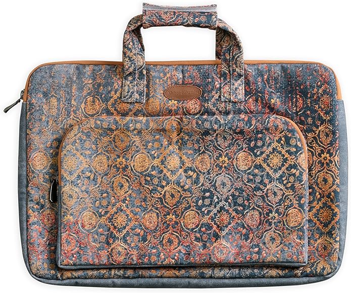 Maison d'Hermine Laptop Bag with Pocket Upto 13.5 inch Stain and Water Repellent Cotton Canvas Spring Summer (Imperfection)
