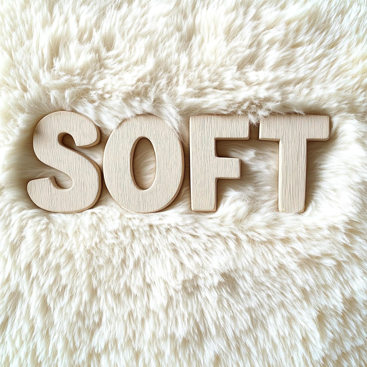 OLANLY Area Rugs - Soft, Fluffy Shaggy Indoor Carpet for Living Room & Bedroom | Ivory, 6x7 ft