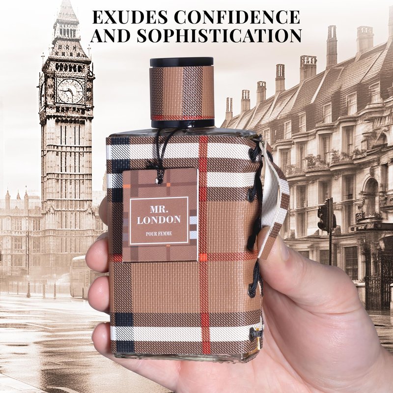 Mr London for Men Eau De Parfum - Refined Amber Woody Fragrance - Fresh & Masculine Bergamot, Lavender & Warm Cinnamon - Unique Tones Combine Tobacco Leaves, Guaiac Wood & Oak Moss - 100ml Bottle