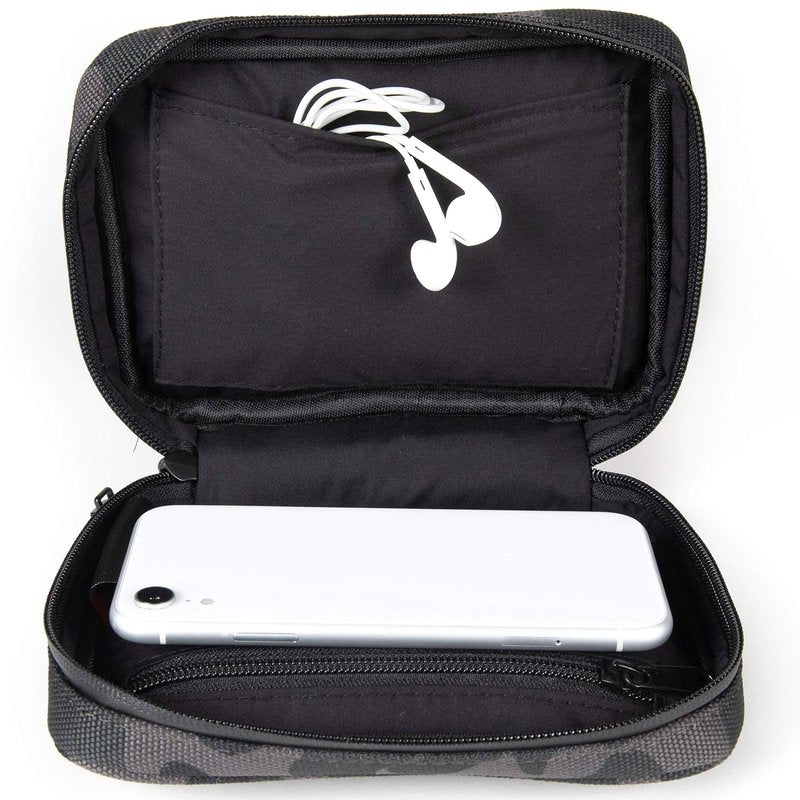 DIME BAGS Smell-proof Boss with Lock Padded Pouch with Activated Carbon Technology | 3-Digit Combo Lock | Low-Profile, Sleek Design (8 Inch, Camo)