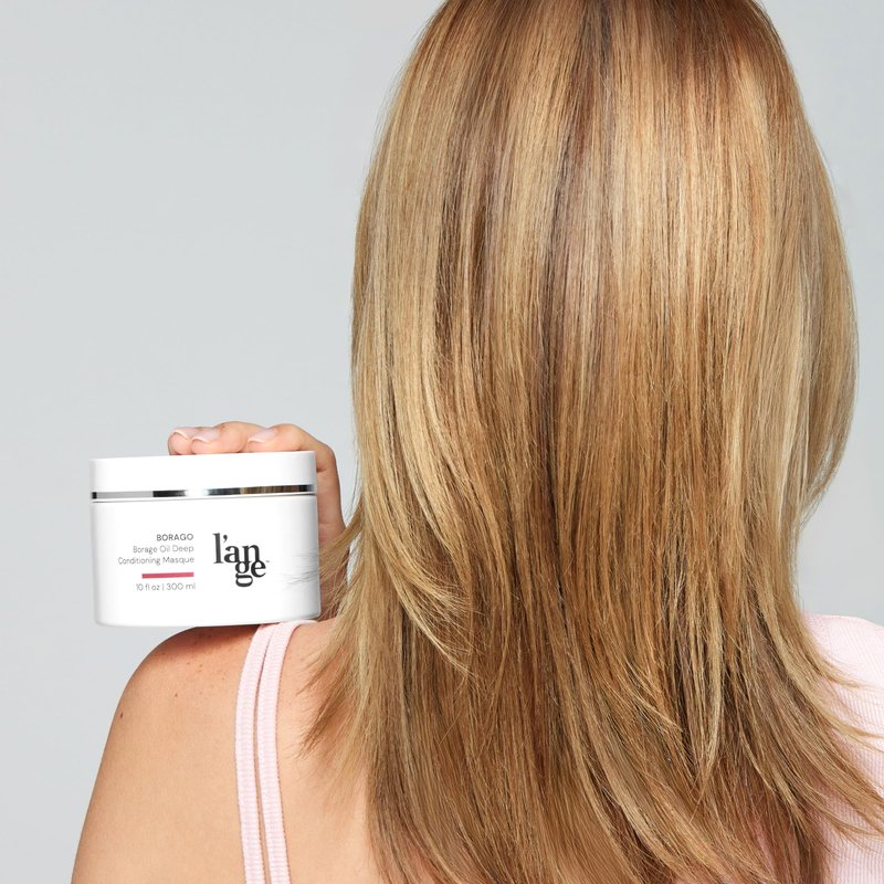 L'ANGE HAIR Borago Deep Conditioning Hair Mask for Damaged Hair | Moisturizing Deep Conditioner Mask | Borage Oil & Keratin Hair Treatment | Soft, Shiny & Frizz-Free | Sulfate & Paraben Free | 10 oz