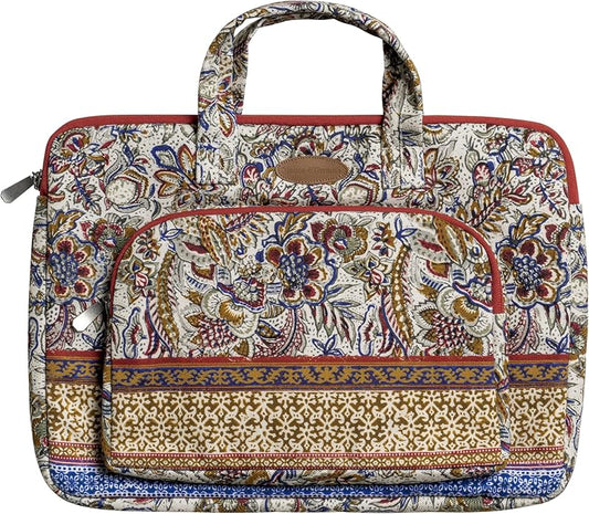 Maison d'Hermine Laptop Bag with Pocket upto 13.5 inch Stain and water repellent Cotton canvas Valentines Day Gifts - Jaipur