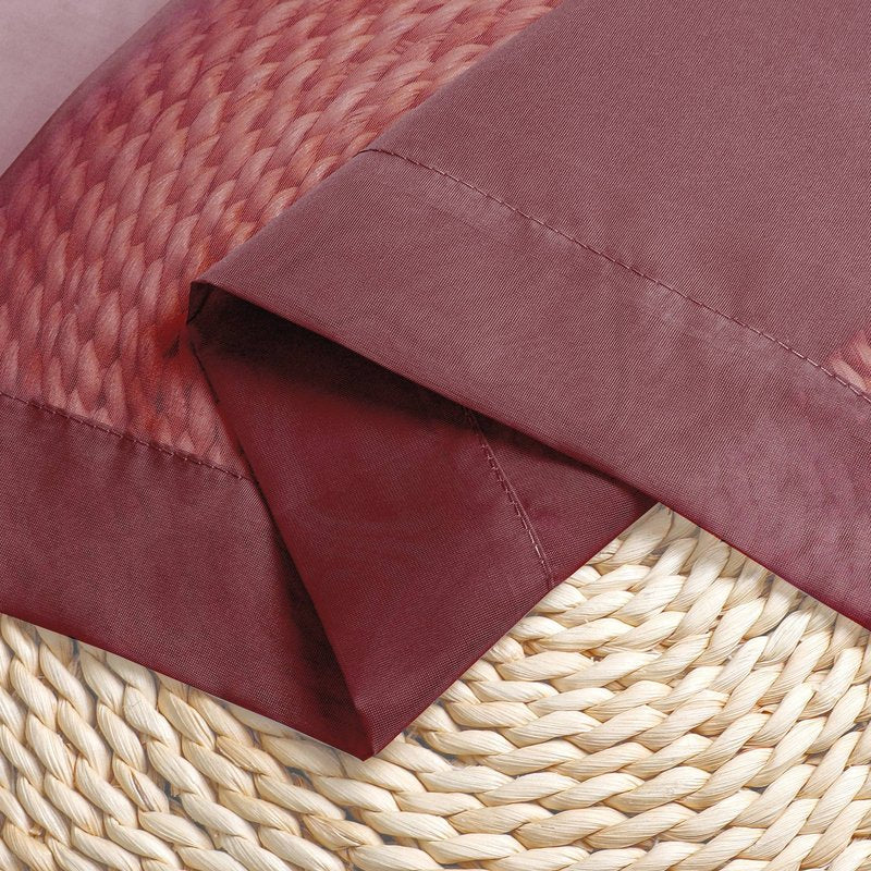 OWENIE Burgundy Red Sheer Curtains 72 Inches Long 2 Panels Set, Transparent Voile Sheer Curtain Rod Pocket Gauze Drapes for Living Room Bedroom Window Sliding Glass Door Treatment, Each 42 x 72 Inch