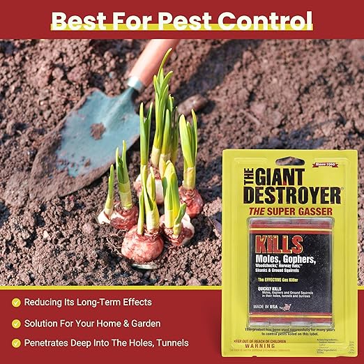 Giant Destroyer Smoke Bomb Gasser â Rodent & Pest Control for Gophers, Moles, Groundhogs & Rats â 8 Pack (32 Tubes) Jecudi Towel