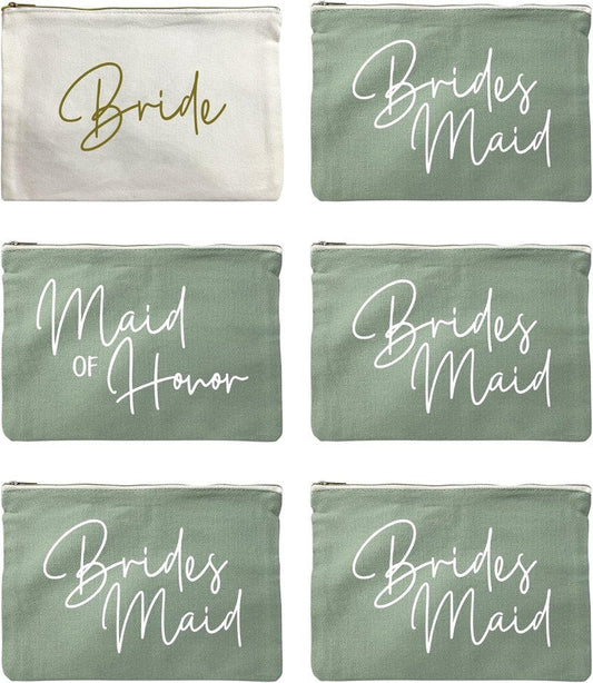 Bridesmaid Makeup Bag - Team Bride Cosmetic Organizer for Wedding Party | Perfect Bridal Shower Gift